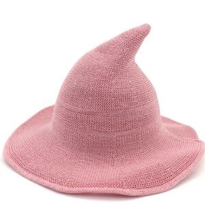 Pink Knitted Witch Hat